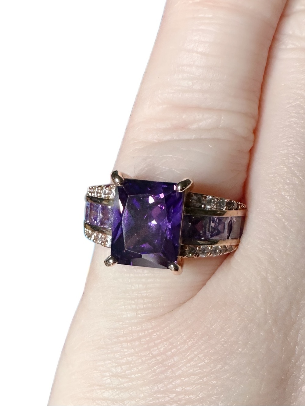Purple Gemstone Cocktail Ring